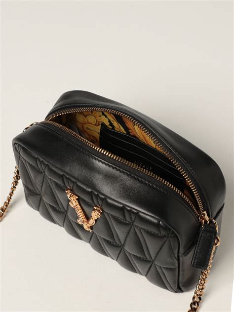 versace virtus phone pouch|versace quilted leather crossbody bag.